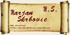 Marjan Škrbović vizit kartica